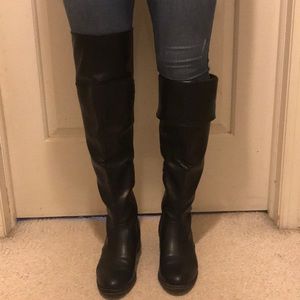 Black over the knee boots
